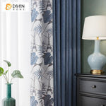 DIHIN HOME Pastoral Blue Color Leaves Printed,Blackout Grommet Window Curtain for Living Room ,52x63-inch,1 Panel Roman Shades Curtains Window Blinds custom curtains blackout curtains curtains for living room sheer curtains curtain fabric linen curtains kitchen curtains velvet curtains pinch pleat curtains bay window curtains outdoor curtains pleated curtains floral curtains dining room curtains kitchen valances drapes for bedroom patio curtains nursery curtains grommet curtains