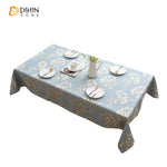 DIHIN HOME Pastoral Blue Color White Flowers Printed Tablecloth For Rectangle Tables,Custom Washed Linen Tablecloth,Handmade Rectangle Table Cover Roman Shades Curtains Window Blinds custom curtains blackout curtains curtains for living room sheer curtains curtain fabric linen curtains kitchen curtains velvet curtains pinch pleat curtains bay window curtains outdoor curtains pleated curtains floral curtains dining room curtains kitchen valances drapes for bedroom patio curtains nursery curtains grommet curt