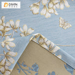 DIHIN HOME Pastoral Blue Color White Flowers Printed Tablecloth For Rectangle Tables,Custom Washed Linen Tablecloth,Handmade Rectangle Table Cover Roman Shades Curtains Window Blinds custom curtains blackout curtains curtains for living room sheer curtains curtain fabric linen curtains kitchen curtains velvet curtains pinch pleat curtains bay window curtains outdoor curtains pleated curtains floral curtains dining room curtains kitchen valances drapes for bedroom patio curtains nursery curtains grommet curt
