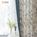 DIHIN HOME Pastoral Blue Color With Leaves Printed,Blackout Grommet Window Curtain for Living Room,1 Panel Roman Shades Curtains Window Blinds custom curtains blackout curtains curtains for living room sheer curtains curtain fabric linen curtains kitchen curtains velvet curtains pinch pleat curtains bay window curtains outdoor curtains pleated curtains floral curtains dining room curtains kitchen valances drapes for bedroom patio curtains nursery curtains grommet curtains
