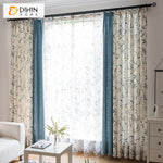 DIHIN HOME Pastoral Blue Color With Leaves Printed,Blackout Grommet Window Curtain for Living Room,1 Panel Roman Shades Curtains Window Blinds custom curtains blackout curtains curtains for living room sheer curtains curtain fabric linen curtains kitchen curtains velvet curtains pinch pleat curtains bay window curtains outdoor curtains pleated curtains floral curtains dining room curtains kitchen valances drapes for bedroom patio curtains nursery curtains grommet curtains