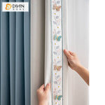 DIHIN HOME Pastoral Blue Curtains With Butterfly Lace,Blackout Grommet Window Curtain for Living Room ,52x63-inch,1 Panel Roman Shades Curtains Window Blinds custom curtains blackout curtains curtains for living room sheer curtains curtain fabric linen curtains kitchen curtains velvet curtains pinch pleat curtains bay window curtains outdoor curtains pleated curtains floral curtains dining room curtains kitchen valances drapes for bedroom patio curtains nursery curtains grommet curtains