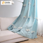 DIHIN HOME Pastoral Blue Fabric White Flowers Embroidered,Blackout Grommet Window Curtain for Living Room ,52x63-inch,1 Panel Roman Shades Curtains Window Blinds custom curtains blackout curtains curtains for living room sheer curtains curtain fabric linen curtains kitchen curtains velvet curtains pinch pleat curtains bay window curtains outdoor curtains pleated curtains floral curtains dining room curtains kitchen valances drapes for bedroom patio curtains nursery curtains grommet curtains