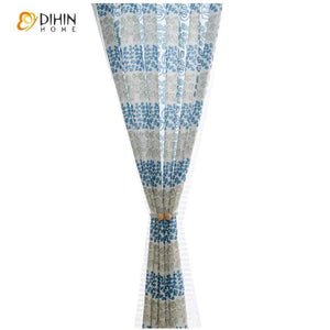 DIHIN HOME Pastoral Blue Flower Printed Curtains ,Blackout Grommet Window Curtain for Living Room ,52x63-inch,1 Panel Roman Shades Curtains Window Blinds custom curtains blackout curtains curtains for living room sheer curtains curtain fabric linen curtains kitchen curtains velvet curtains pinch pleat curtains bay window curtains outdoor curtains pleated curtains floral curtains dining room curtains kitchen valances drapes for bedroom patio curtains nursery curtains grommet curtains