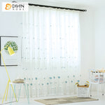 DIHIN HOME Pastoral Blue Flowers Embroidered,Grommet Window Sheer Curtain for Living Room ,52x63-inch,1 Panel Roman Shades Curtains Window Blinds custom curtains blackout curtains curtains for living room sheer curtains curtain fabric linen curtains kitchen curtains velvet curtains pinch pleat curtains bay window curtains outdoor curtains pleated curtains floral curtains dining room curtains kitchen valances drapes for bedroom patio curtains nursery curtains grommet curtains