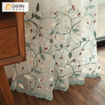 DIHIN HOME Pastoral Blue Leaves Embroidered Sheer Curtain,Grommet Window Curtain for Living Room ,52x63-inch,1 Panel Roman Shades Curtains Window Blinds custom curtains blackout curtains curtains for living room sheer curtains curtain fabric linen curtains kitchen curtains velvet curtains pinch pleat curtains bay window curtains outdoor curtains pleated curtains floral curtains dining room curtains kitchen valances drapes for bedroom patio curtains nursery curtains grommet curtains