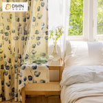DIHIN HOME Pastoral Blue Leaves Printed Curtain,Blackout Grommet Window Curtain for Living Room,1 Panel Roman Shades Curtains Window Blinds custom curtains blackout curtains curtains for living room sheer curtains curtain fabric linen curtains kitchen curtains velvet curtains pinch pleat curtains bay window curtains outdoor curtains pleated curtains floral curtains dining room curtains kitchen valances drapes for bedroom patio curtains nursery curtains grommet curtains