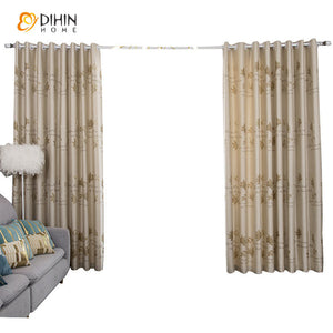 DIHIN HOME Pastoral Bronzing Maple Leaf Printed,Blackout Grommet Window Curtain for Living Room,1 Panel Roman Shades Curtains Window Blinds custom curtains blackout curtains curtains for living room sheer curtains curtain fabric linen curtains kitchen curtains velvet curtains pinch pleat curtains bay window curtains outdoor curtains pleated curtains floral curtains dining room curtains kitchen valances drapes for bedroom patio curtains nursery curtains grommet curtains