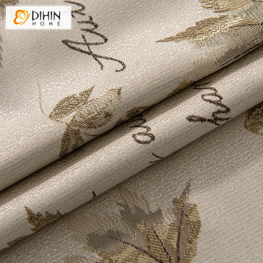 DIHIN HOME Pastoral Bronzing Maple Leaf Printed,Blackout Grommet Window Curtain for Living Room,1 Panel Roman Shades Curtains Window Blinds custom curtains blackout curtains curtains for living room sheer curtains curtain fabric linen curtains kitchen curtains velvet curtains pinch pleat curtains bay window curtains outdoor curtains pleated curtains floral curtains dining room curtains kitchen valances drapes for bedroom patio curtains nursery curtains grommet curtains