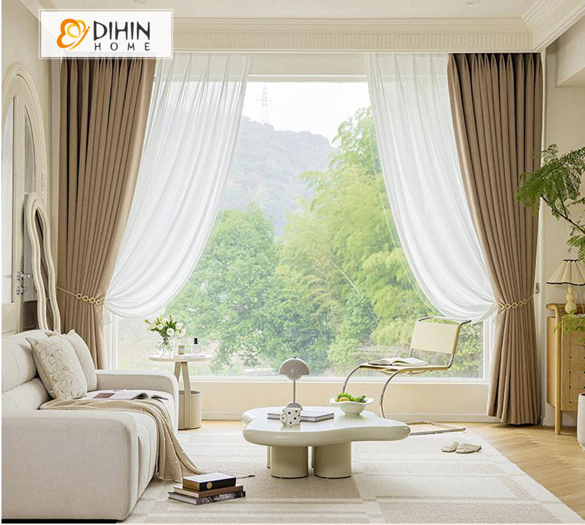 DIHIN HOME Pastoral Coffee Leaves Jacquard,Blackout Grommet Window Curtain for Living Room ,52x63-inch,1 Panel Roman Shades Curtains Window Blinds custom curtains blackout curtains curtains for living room sheer curtains curtain fabric linen curtains kitchen curtains velvet curtains pinch pleat curtains bay window curtains outdoor curtains pleated curtains floral curtains dining room curtains kitchen valances drapes for bedroom patio curtains nursery curtains grommet curtains