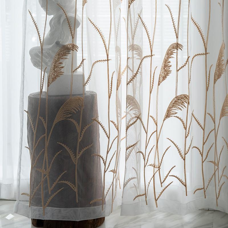 DIHIN HOME Pastoral Coffee Plants Cotton Linen Embroidered Day Curtain ,Sheer Curtain, Grommet Window Curtain for Living Room ,52x63-inch,1 Panel Roman Shades Curtains Window Blinds custom curtains blackout curtains curtains for living room sheer curtains curtain fabric linen curtains kitchen curtains velvet curtains pinch pleat curtains bay window curtains outdoor curtains pleated curtains floral curtains dining room curtains kitchen valances drapes for bedroom patio curtains nursery curtains grommet curta