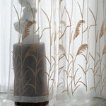 DIHIN HOME Pastoral Coffee Plants Cotton Linen Embroidered Day Curtain ,Sheer Curtain, Grommet Window Curtain for Living Room ,52x63-inch,1 Panel Roman Shades Curtains Window Blinds custom curtains blackout curtains curtains for living room sheer curtains curtain fabric linen curtains kitchen curtains velvet curtains pinch pleat curtains bay window curtains outdoor curtains pleated curtains floral curtains dining room curtains kitchen valances drapes for bedroom patio curtains nursery curtains grommet curta