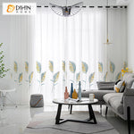DIHIN HOME Pastoral Colorful Big Leaves Embroidered,Grommet Window Sheer Curtain for Living Room ,52x63-inch,1 Panel Roman Shades Curtains Window Blinds custom curtains blackout curtains curtains for living room sheer curtains curtain fabric linen curtains kitchen curtains velvet curtains pinch pleat curtains bay window curtains outdoor curtains pleated curtains floral curtains dining room curtains kitchen valances drapes for bedroom patio curtains nursery curtains grommet curtains