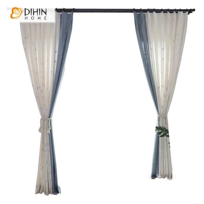 DIHIN HOME Pastoral Colorful Leaves Cotton / Linen Embroidered Curtains,Blackout Grommet Window Curtain for Living Room ,52x63-inch,1 Panel Roman Shades Curtains Window Blinds custom curtains blackout curtains curtains for living room sheer curtains curtain fabric linen curtains kitchen curtains velvet curtains pinch pleat curtains bay window curtains outdoor curtains pleated curtains floral curtains dining room curtains kitchen valances drapes for bedroom patio curtains nursery curtains grommet curtains