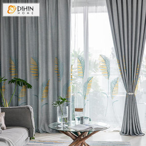 DIHIN HOME Pastoral Colorful Leaves Jacquard,Blackout Grommet Window Curtain for Living Room ,52x63-inch,1 Panel Roman Shades Curtains Window Blinds custom curtains blackout curtains curtains for living room sheer curtains curtain fabric linen curtains kitchen curtains velvet curtains pinch pleat curtains bay window curtains outdoor curtains pleated curtains floral curtains dining room curtains kitchen valances drapes for bedroom patio curtains nursery curtains grommet curtains