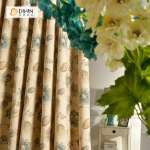 DIHIN HOME Pastoral Colorful Plants Printed，Blackout Grommet Window Curtain for Living Room ,52x63-inch,1 Panel Roman Shades Curtains Window Blinds custom curtains blackout curtains curtains for living room sheer curtains curtain fabric linen curtains kitchen curtains velvet curtains pinch pleat curtains bay window curtains outdoor curtains pleated curtains floral curtains dining room curtains kitchen valances drapes for bedroom patio curtains nursery curtains grommet curtains