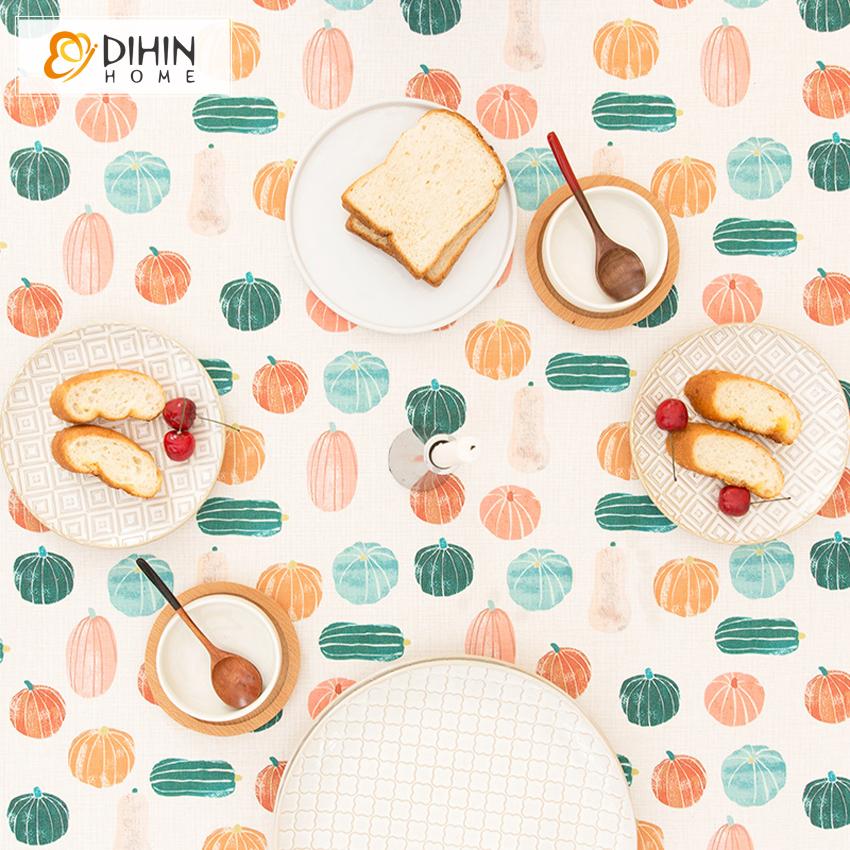 DIHIN HOME Pastoral Colorful Pumpkin Printed Tablecloth For Rectangle Tables,Custom Washed Linen Tablecloth,Handmade Rectangle Table Cover Roman Shades Curtains Window Blinds custom curtains blackout curtains curtains for living room sheer curtains curtain fabric linen curtains kitchen curtains velvet curtains pinch pleat curtains bay window curtains outdoor curtains pleated curtains floral curtains dining room curtains kitchen valances drapes for bedroom patio curtains nursery curtains grommet curtains