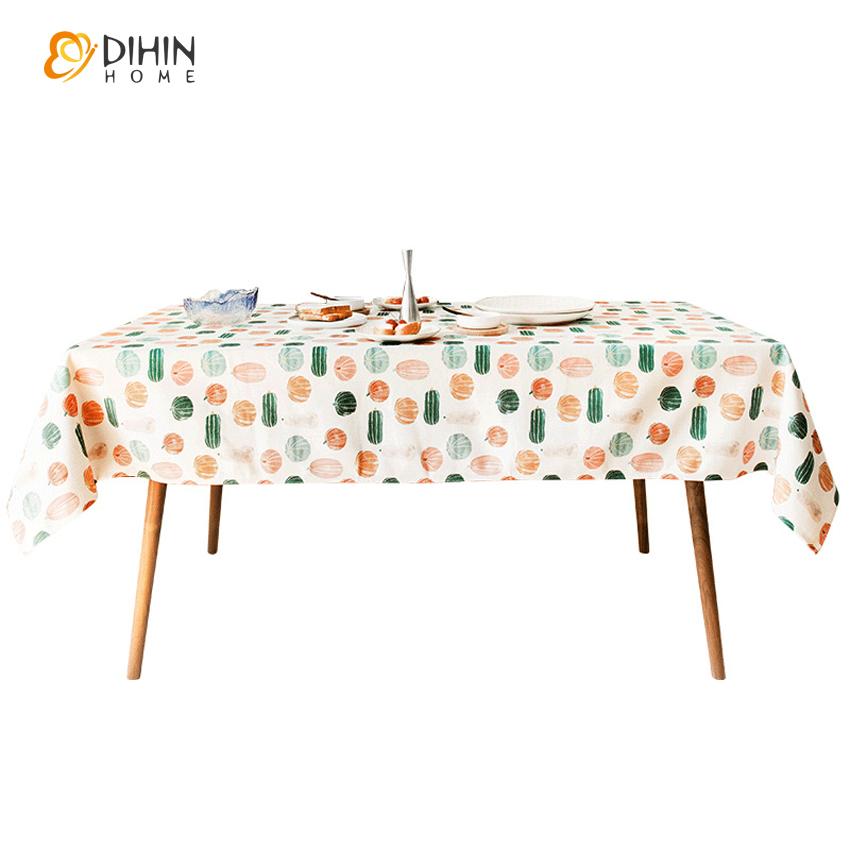 DIHIN HOME Pastoral Colorful Pumpkin Printed Tablecloth For Rectangle Tables,Custom Washed Linen Tablecloth,Handmade Rectangle Table Cover Roman Shades Curtains Window Blinds custom curtains blackout curtains curtains for living room sheer curtains curtain fabric linen curtains kitchen curtains velvet curtains pinch pleat curtains bay window curtains outdoor curtains pleated curtains floral curtains dining room curtains kitchen valances drapes for bedroom patio curtains nursery curtains grommet curtains