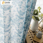 DIHIN HOME Pastoral Cotton Linen Blue and White Porcelain Color Printed,Blackout Grommet Window Curtain for Living Room ,52x63-inch,1 Panel Roman Shades Curtains Window Blinds custom curtains blackout curtains curtains for living room sheer curtains curtain fabric linen curtains kitchen curtains velvet curtains pinch pleat curtains bay window curtains outdoor curtains pleated curtains floral curtains dining room curtains kitchen valances drapes for bedroom patio curtains nursery curtains grommet curtains