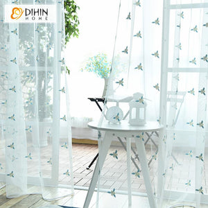 DIHIN HOME Pastoral Cotton Linen Embroidered Sheer Curtain,Grommet Window Curtain for Living Room ,52x63-inch,1 Panel Roman Shades Curtains Window Blinds custom curtains blackout curtains curtains for living room sheer curtains curtain fabric linen curtains kitchen curtains velvet curtains pinch pleat curtains bay window curtains outdoor curtains pleated curtains floral curtains dining room curtains kitchen valances drapes for bedroom patio curtains nursery curtains grommet curtains