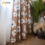 DIHIN HOME Pastoral Cotton Linen Fabric White Flowers Printed,Blackout Grommet Window Curtain for Living Room,1 Panel Roman Shades Curtains Window Blinds custom curtains blackout curtains curtains for living room sheer curtains curtain fabric linen curtains kitchen curtains velvet curtains pinch pleat curtains bay window curtains outdoor curtains pleated curtains floral curtains dining room curtains kitchen valances drapes for bedroom patio curtains nursery curtains grommet curtains