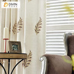 DIHIN HOME Pastoral Cotton Linen Leaves，Blackout Grommet Window Curtain for Living Room ,52x63-inch,1 Panel Roman Shades Curtains Window Blinds custom curtains blackout curtains curtains for living room sheer curtains curtain fabric linen curtains kitchen curtains velvet curtains pinch pleat curtains bay window curtains outdoor curtains pleated curtains floral curtains dining room curtains kitchen valances drapes for bedroom patio curtains nursery curtains grommet curtains