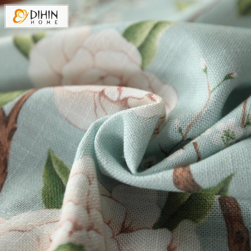 DIHIN HOME Pastoral Cotton Linen Printed Flowers,Blackout Curtains Grommet Window Curtain for Living Room ,52x63-inch,1 Panel Roman Shades Curtains Window Blinds custom curtains blackout curtains curtains for living room sheer curtains curtain fabric linen curtains kitchen curtains velvet curtains pinch pleat curtains bay window curtains outdoor curtains pleated curtains floral curtains dining room curtains kitchen valances drapes for bedroom patio curtains nursery curtains grommet curtains