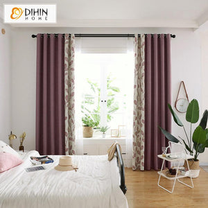 DIHIN HOME Pastoral Cotton / Linen Spliced Flowers Printed,Blackout Grommet Window Curtain for Living Room ,52x63-inch,1 Panel Roman Shades Curtains Window Blinds custom curtains blackout curtains curtains for living room sheer curtains curtain fabric linen curtains kitchen curtains velvet curtains pinch pleat curtains bay window curtains outdoor curtains pleated curtains floral curtains dining room curtains kitchen valances drapes for bedroom patio curtains nursery curtains grommet curtains