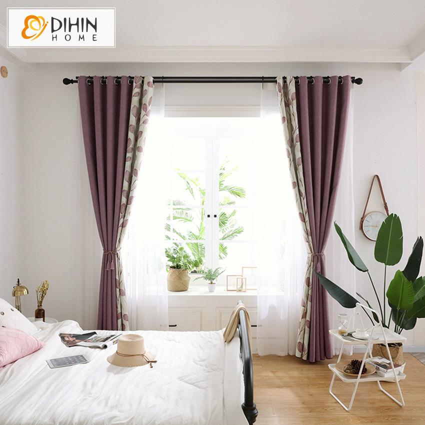 DIHIN HOME Pastoral Cotton / Linen Spliced Flowers Printed,Blackout Grommet Window Curtain for Living Room ,52x63-inch,1 Panel Roman Shades Curtains Window Blinds custom curtains blackout curtains curtains for living room sheer curtains curtain fabric linen curtains kitchen curtains velvet curtains pinch pleat curtains bay window curtains outdoor curtains pleated curtains floral curtains dining room curtains kitchen valances drapes for bedroom patio curtains nursery curtains grommet curtains
