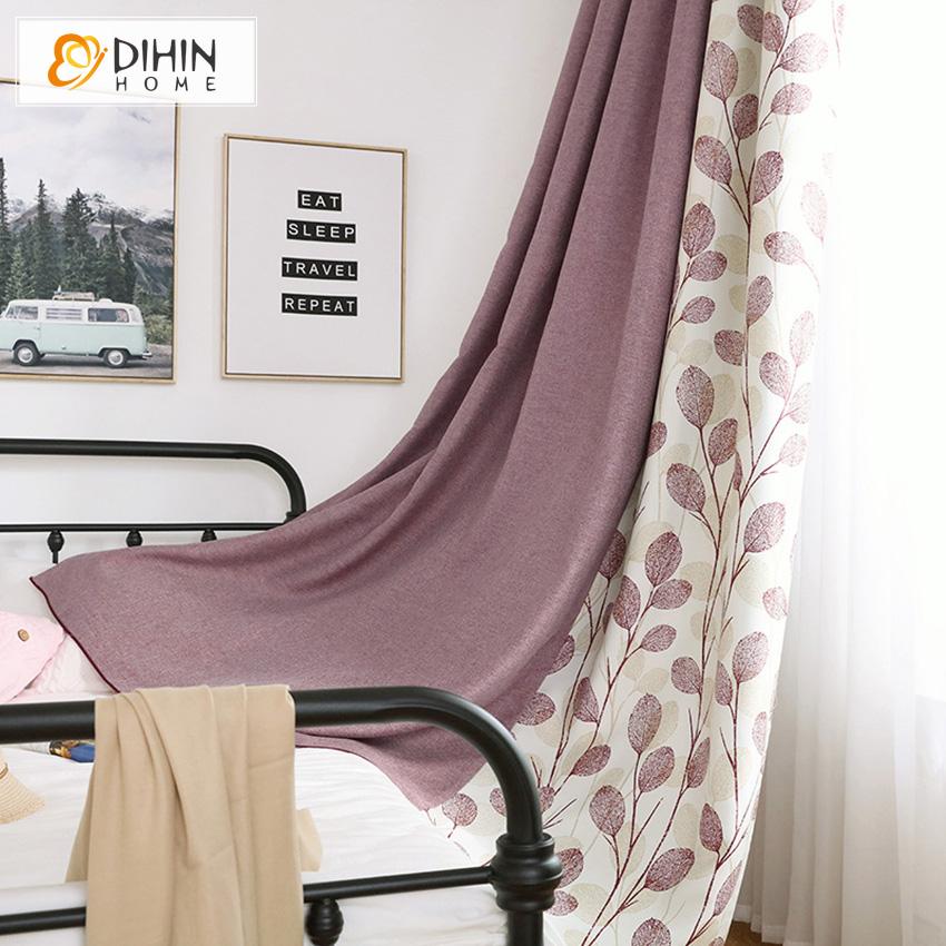 DIHIN HOME Pastoral Cotton / Linen Spliced Flowers Printed,Blackout Grommet Window Curtain for Living Room ,52x63-inch,1 Panel Roman Shades Curtains Window Blinds custom curtains blackout curtains curtains for living room sheer curtains curtain fabric linen curtains kitchen curtains velvet curtains pinch pleat curtains bay window curtains outdoor curtains pleated curtains floral curtains dining room curtains kitchen valances drapes for bedroom patio curtains nursery curtains grommet curtains
