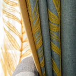 DIHIN HOME Pastoral Embroidered Leaves Spliced Curtains，Blackout Grommet Window Curtain for Living Room ,52x63-inch,1 Panel Roman Shades Curtains Window Blinds custom curtains blackout curtains curtains for living room sheer curtains curtain fabric linen curtains kitchen curtains velvet curtains pinch pleat curtains bay window curtains outdoor curtains pleated curtains floral curtains dining room curtains kitchen valances drapes for bedroom patio curtains nursery curtains grommet curtains