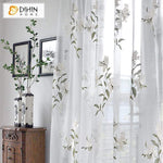 DIHIN HOME Pastoral Embroidered Tulle Curtain ,Sheer Curtain, Grommet Window Curtain for Living Room ,52x63-inch,1 Panel Roman Shades Curtains Window Blinds custom curtains blackout curtains curtains for living room sheer curtains curtain fabric linen curtains kitchen curtains velvet curtains pinch pleat curtains bay window curtains outdoor curtains pleated curtains floral curtains dining room curtains kitchen valances drapes for bedroom patio curtains nursery curtains grommet curtains