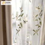 DIHIN HOME Pastoral Embroidered Tulle Curtain ,Sheer Curtain, Grommet Window Curtain for Living Room ,52x63-inch,1 Panel Roman Shades Curtains Window Blinds custom curtains blackout curtains curtains for living room sheer curtains curtain fabric linen curtains kitchen curtains velvet curtains pinch pleat curtains bay window curtains outdoor curtains pleated curtains floral curtains dining room curtains kitchen valances drapes for bedroom patio curtains nursery curtains grommet curtains