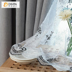 DIHIN HOME Pastoral Embroidered Tulle Curtain,Sheer Curtain, Grommet Window Curtain for Living Room ,52x63-inch,1 Panel Roman Shades Curtains Window Blinds custom curtains blackout curtains curtains for living room sheer curtains curtain fabric linen curtains kitchen curtains velvet curtains pinch pleat curtains bay window curtains outdoor curtains pleated curtains floral curtains dining room curtains kitchen valances drapes for bedroom patio curtains nursery curtains grommet curtains