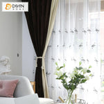 DIHIN HOME Pastoral Embroidered Tulle Curtain,Sheer Curtain, Grommet Window Curtain for Living Room ,52x63-inch,1 Panel Roman Shades Curtains Window Blinds custom curtains blackout curtains curtains for living room sheer curtains curtain fabric linen curtains kitchen curtains velvet curtains pinch pleat curtains bay window curtains outdoor curtains pleated curtains floral curtains dining room curtains kitchen valances drapes for bedroom patio curtains nursery curtains grommet curtains