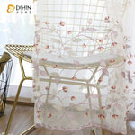DIHIN HOME Pastoral Embroidered Window Screening ,Sheer Curtain, Grommet Window Curtain for Living Room ,52x63-inch,1 Panel Roman Shades Curtains Window Blinds custom curtains blackout curtains curtains for living room sheer curtains curtain fabric linen curtains kitchen curtains velvet curtains pinch pleat curtains bay window curtains outdoor curtains pleated curtains floral curtains dining room curtains kitchen valances drapes for bedroom patio curtains nursery curtains grommet curtains