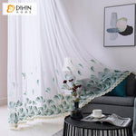 DIHIN HOME Pastoral Embroidered Window Screening,Sheer Curtain, Grommet Window Curtain for Living Room ,52x63-inch,1 Panel Roman Shades Curtains Window Blinds custom curtains blackout curtains curtains for living room sheer curtains curtain fabric linen curtains kitchen curtains velvet curtains pinch pleat curtains bay window curtains outdoor curtains pleated curtains floral curtains dining room curtains kitchen valances drapes for bedroom patio curtains nursery curtains grommet curtains