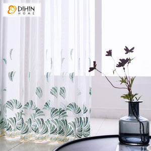 DIHIN HOME Pastoral Embroidered Window Screening,Sheer Curtain, Grommet Window Curtain for Living Room ,52x63-inch,1 Panel Roman Shades Curtains Window Blinds custom curtains blackout curtains curtains for living room sheer curtains curtain fabric linen curtains kitchen curtains velvet curtains pinch pleat curtains bay window curtains outdoor curtains pleated curtains floral curtains dining room curtains kitchen valances drapes for bedroom patio curtains nursery curtains grommet curtains