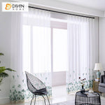 DIHIN HOME Pastoral Embroidered Window Screening,Sheer Curtain, Grommet Window Curtain for Living Room ,52x63-inch,1 Panel Roman Shades Curtains Window Blinds custom curtains blackout curtains curtains for living room sheer curtains curtain fabric linen curtains kitchen curtains velvet curtains pinch pleat curtains bay window curtains outdoor curtains pleated curtains floral curtains dining room curtains kitchen valances drapes for bedroom patio curtains nursery curtains grommet curtains