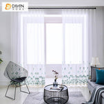DIHIN HOME Pastoral Embroidered Window Screening,Sheer Curtain, Grommet Window Curtain for Living Room ,52x63-inch,1 Panel Roman Shades Curtains Window Blinds custom curtains blackout curtains curtains for living room sheer curtains curtain fabric linen curtains kitchen curtains velvet curtains pinch pleat curtains bay window curtains outdoor curtains pleated curtains floral curtains dining room curtains kitchen valances drapes for bedroom patio curtains nursery curtains grommet curtains