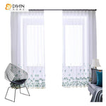 DIHIN HOME Pastoral Embroidered Window Screening,Sheer Curtain, Grommet Window Curtain for Living Room ,52x63-inch,1 Panel Roman Shades Curtains Window Blinds custom curtains blackout curtains curtains for living room sheer curtains curtain fabric linen curtains kitchen curtains velvet curtains pinch pleat curtains bay window curtains outdoor curtains pleated curtains floral curtains dining room curtains kitchen valances drapes for bedroom patio curtains nursery curtains grommet curtains