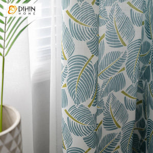 DIHIN HOME Pastoral Fallen Leaves Printed Curtain ,Cotton Linen ,Blackout Grommet Window Curtain for Living Room ,52x63-inch,1 Panel Roman Shades Curtains Window Blinds custom curtains blackout curtains curtains for living room sheer curtains curtain fabric linen curtains kitchen curtains velvet curtains pinch pleat curtains bay window curtains outdoor curtains pleated curtains floral curtains dining room curtains kitchen valances drapes for bedroom patio curtains nursery curtains grommet curtains