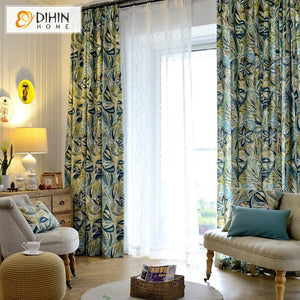 DIHIN HOME Pastoral Fashion Abstract Printed Flowers,Blackout Curtains Grommet Window Curtain for Living Room ,52x63-inch,1 Panel Roman Shades Curtains Window Blinds custom curtains blackout curtains curtains for living room sheer curtains curtain fabric linen curtains kitchen curtains velvet curtains pinch pleat curtains bay window curtains outdoor curtains pleated curtains floral curtains dining room curtains kitchen valances drapes for bedroom patio curtains nursery curtains grommet curtains