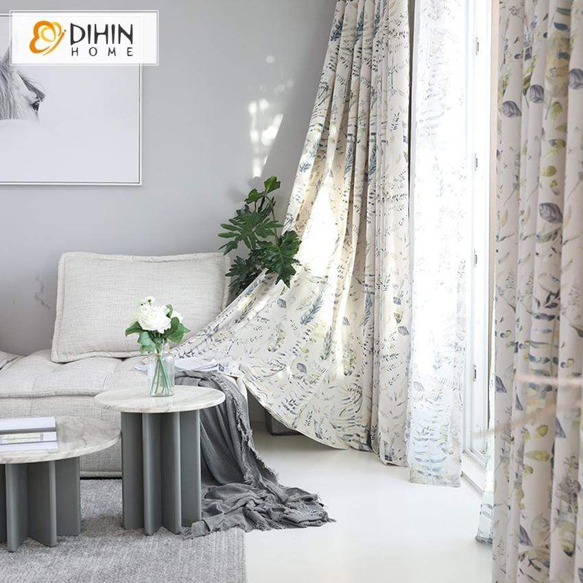 DIHIN HOME Pastoral Flowers and Plants Curtains ,Blackout Grommet Window Curtain for Living Room ,52x63-inch,1 Panel Roman Shades Curtains Window Blinds custom curtains blackout curtains curtains for living room sheer curtains curtain fabric linen curtains kitchen curtains velvet curtains pinch pleat curtains bay window curtains outdoor curtains pleated curtains floral curtains dining room curtains kitchen valances drapes for bedroom patio curtains nursery curtains grommet curtains