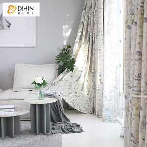 DIHIN HOME Pastoral Flowers and Plants Curtains ,Blackout Grommet Window Curtain for Living Room ,52x63-inch,1 Panel Roman Shades Curtains Window Blinds custom curtains blackout curtains curtains for living room sheer curtains curtain fabric linen curtains kitchen curtains velvet curtains pinch pleat curtains bay window curtains outdoor curtains pleated curtains floral curtains dining room curtains kitchen valances drapes for bedroom patio curtains nursery curtains grommet curtains
