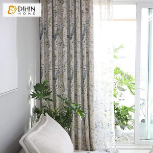 DIHIN HOME Pastoral Flowers and Plants Curtains ,Blackout Grommet Window Curtain for Living Room ,52x63-inch,1 Panel Roman Shades Curtains Window Blinds custom curtains blackout curtains curtains for living room sheer curtains curtain fabric linen curtains kitchen curtains velvet curtains pinch pleat curtains bay window curtains outdoor curtains pleated curtains floral curtains dining room curtains kitchen valances drapes for bedroom patio curtains nursery curtains grommet curtains