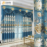 DIHIN HOME Pastoral Flowers Embroidered Curtain Blue Valance ,Blackout Curtains Grommet Window Curtain for Living Room ,52x84-inch,1 Panel Roman Shades Curtains Window Blinds custom curtains blackout curtains curtains for living room sheer curtains curtain fabric linen curtains kitchen curtains velvet curtains pinch pleat curtains bay window curtains outdoor curtains pleated curtains floral curtains dining room curtains kitchen valances drapes for bedroom patio curtains nursery curtains grommet curtains