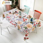 DIHIN HOME Pastoral Flowers Printed Tablecloth For Rectangle Tables,Custom Washed Linen Tablecloth,Handmade Rectangle Table Cover Roman Shades Curtains Window Blinds custom curtains blackout curtains curtains for living room sheer curtains curtain fabric linen curtains kitchen curtains velvet curtains pinch pleat curtains bay window curtains outdoor curtains pleated curtains floral curtains dining room curtains kitchen valances drapes for bedroom patio curtains nursery curtains grommet curtains