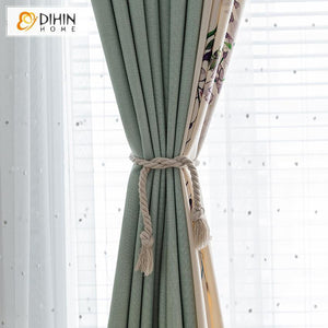 DIHIN HOME Pastoral Flowers Spliced Curtains，Blackout Grommet Window Curtain for Living Room ,52x63-inch,1 Panel Roman Shades Curtains Window Blinds custom curtains blackout curtains curtains for living room sheer curtains curtain fabric linen curtains kitchen curtains velvet curtains pinch pleat curtains bay window curtains outdoor curtains pleated curtains floral curtains dining room curtains kitchen valances drapes for bedroom patio curtains nursery curtains grommet curtains