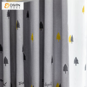 DIHIN HOME Pastoral Forest Embroideried,Blackout Grommet Window Curtain for Living Room ,52x63-inch,1 Panel Roman Shades Curtains Window Blinds custom curtains blackout curtains curtains for living room sheer curtains curtain fabric linen curtains kitchen curtains velvet curtains pinch pleat curtains bay window curtains outdoor curtains pleated curtains floral curtains dining room curtains kitchen valances drapes for bedroom patio curtains nursery curtains grommet curtains